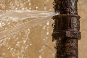 pipe leaking a lot of water